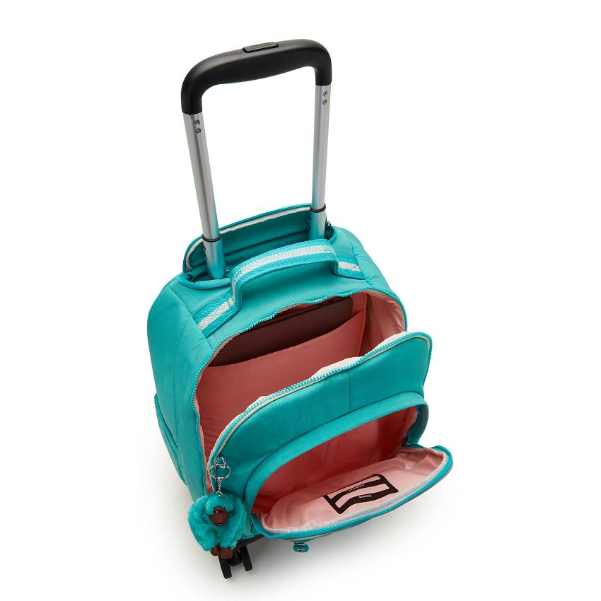 Kipling New Zea Rolling Backpacks Turquoise | UKKi2154O