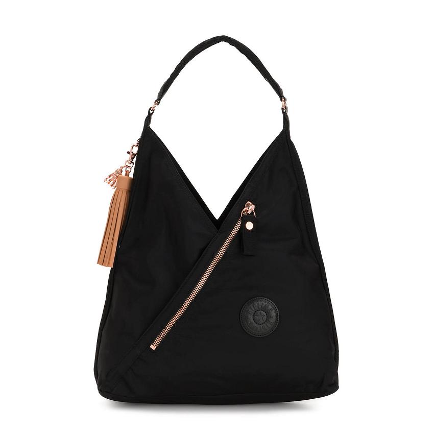 Kipling Olina Shoulder Bags Rose Black | UKKi1970S