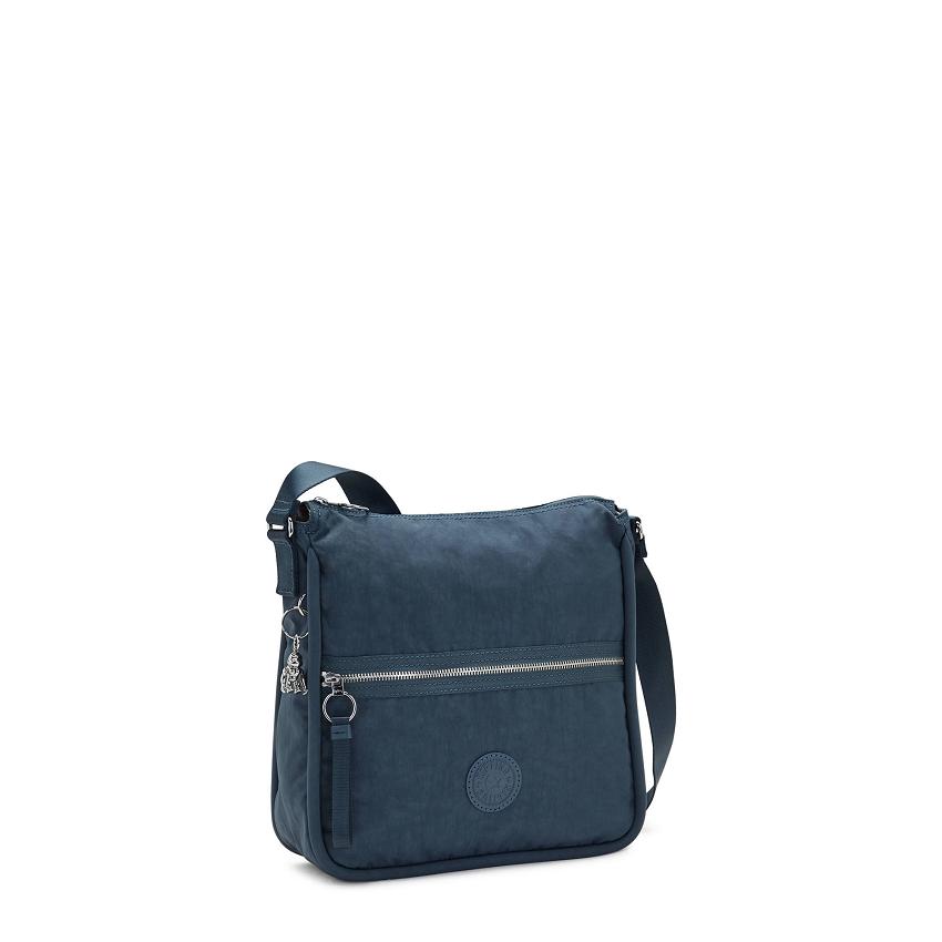 Kipling Oswin Shoulder Bags Navy Grey | UKKi1972F
