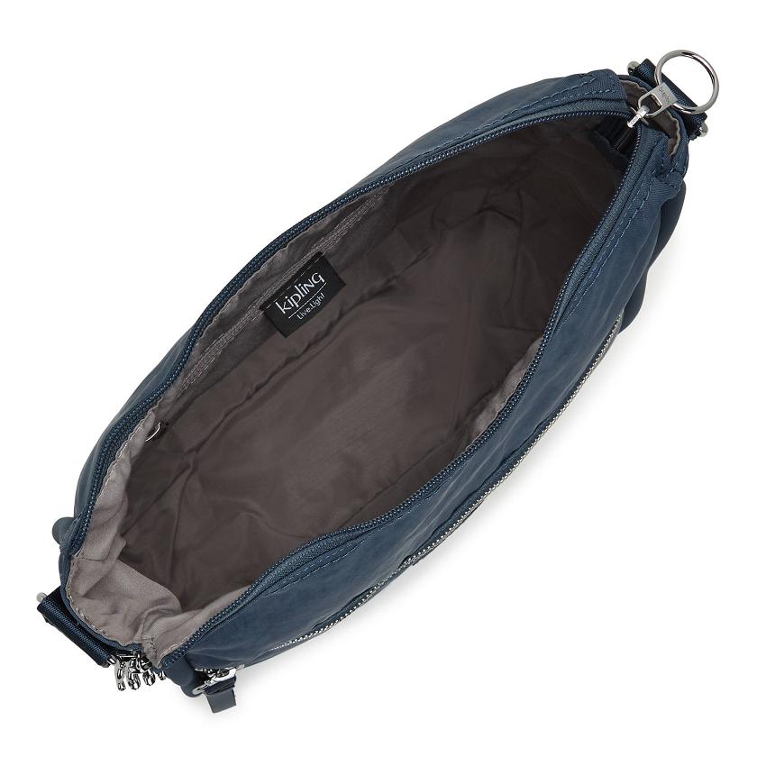 Kipling Oswin Shoulder Bags Navy Grey | UKKi1972F