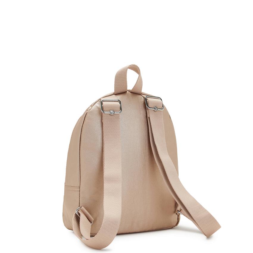 Kipling Paola Metallic Backpacks Gold Metal | UKKi1355D