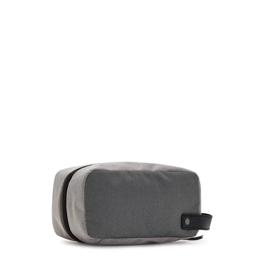 Kipling Riaz Toiletry Bags Grey Black | UKKi2078Q
