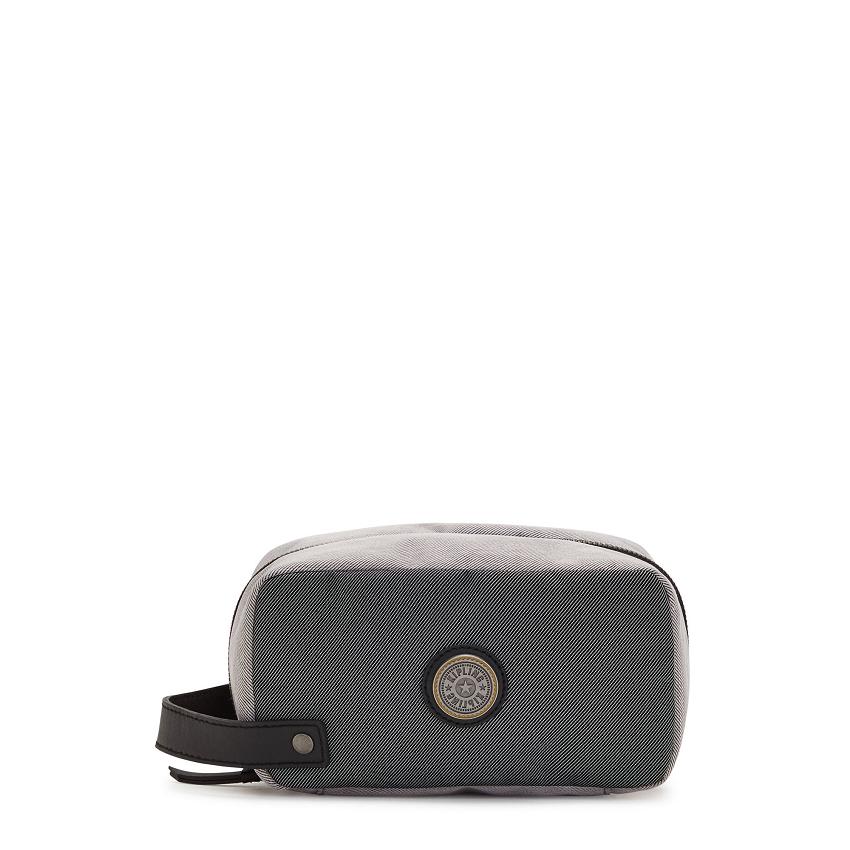 Kipling Riaz Toiletry Bags Grey Black | UKKi2078Q