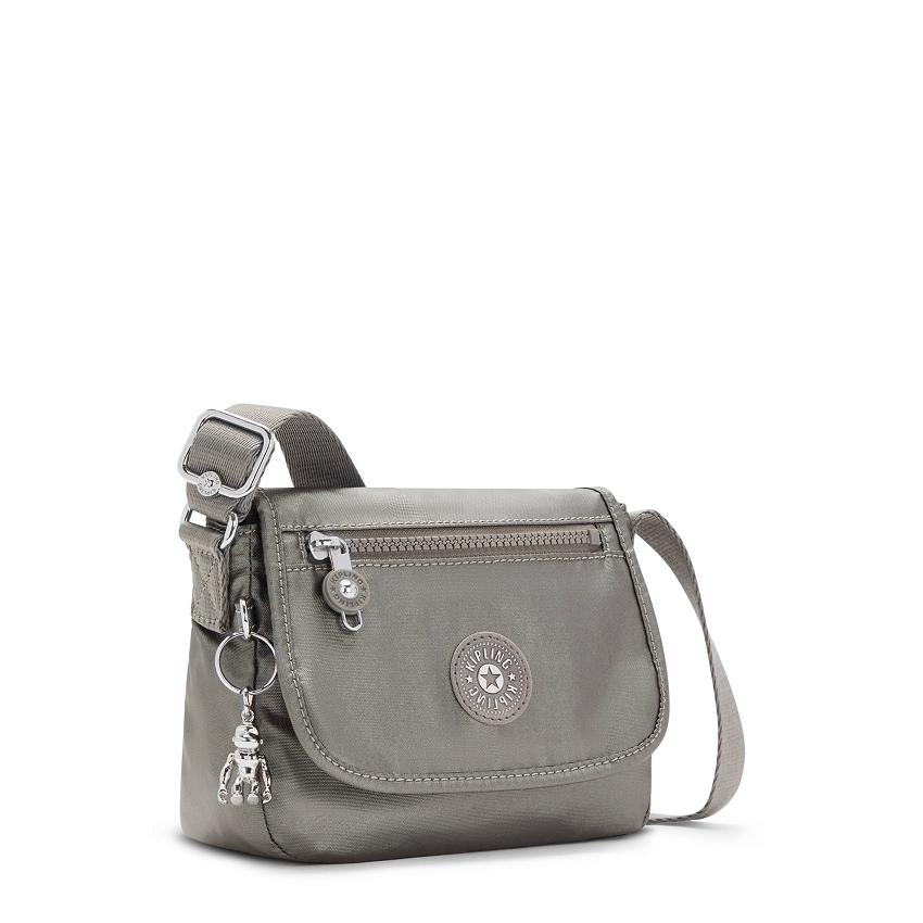 Kipling Sabian Metallic Handbags Grey Metal | UKKi1809G