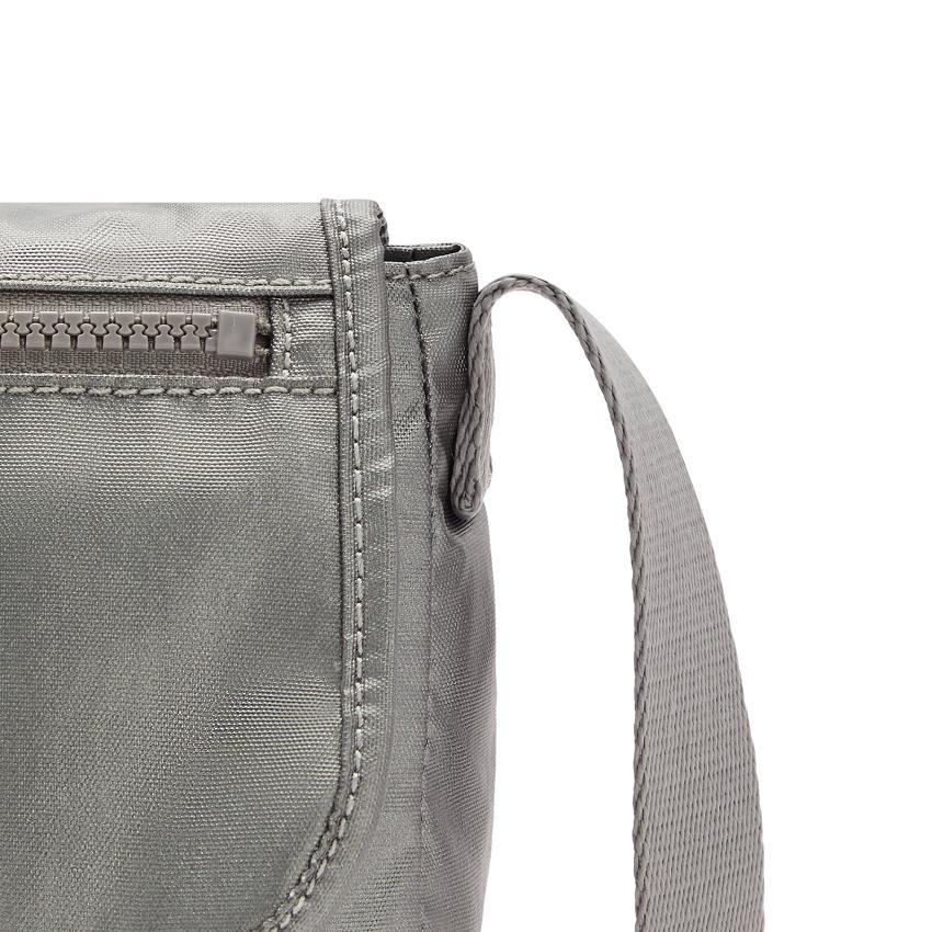 Kipling Sabian Metallic Handbags Grey Metal | UKKi1809G