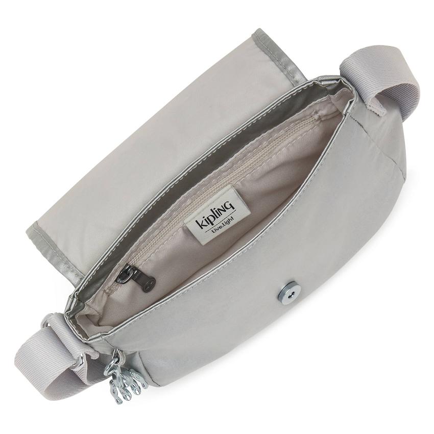 Kipling Sabian Metallic Handbags Silver | UKKi1812H