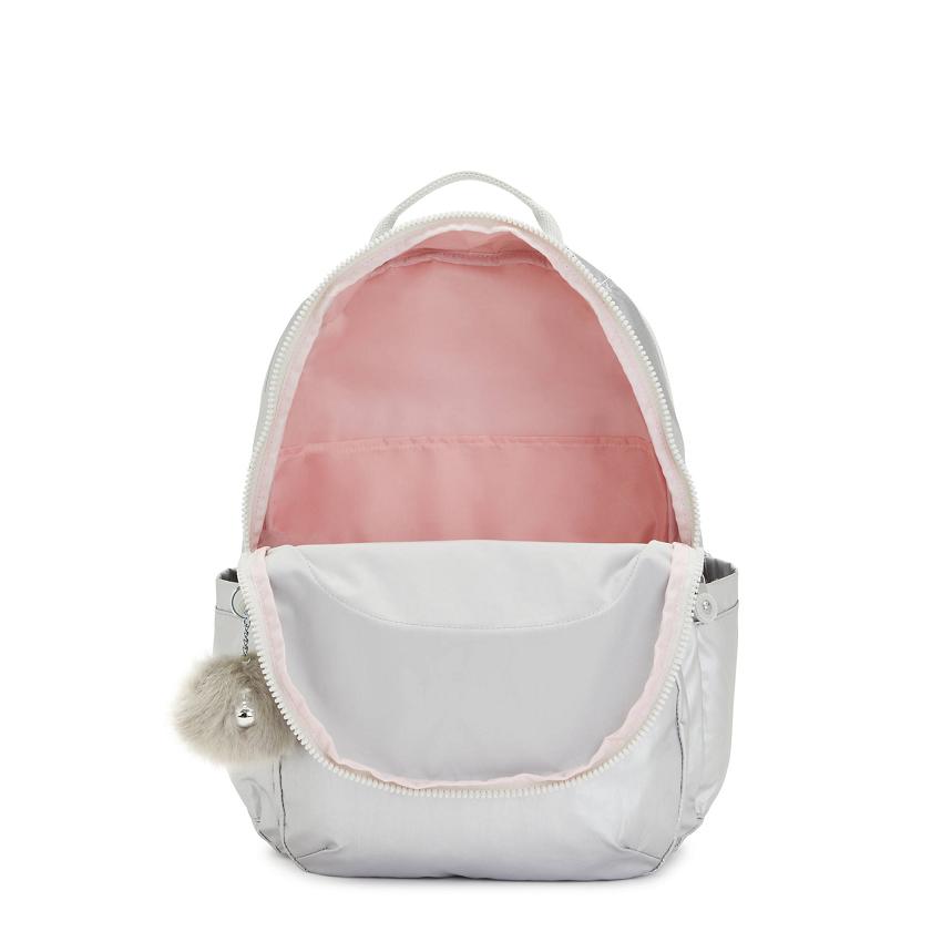 Kipling Seoul Extra Large Metallic Backpacks Metal | UKKi1356F