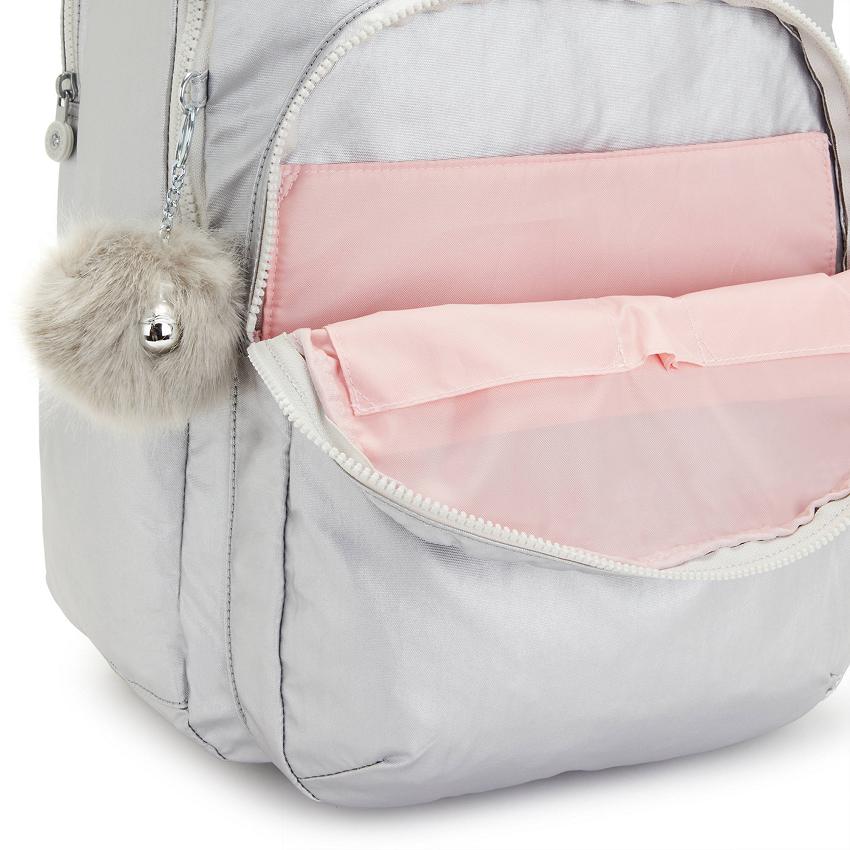 Kipling Seoul Extra Large Metallic Backpacks Metal | UKKi1356F