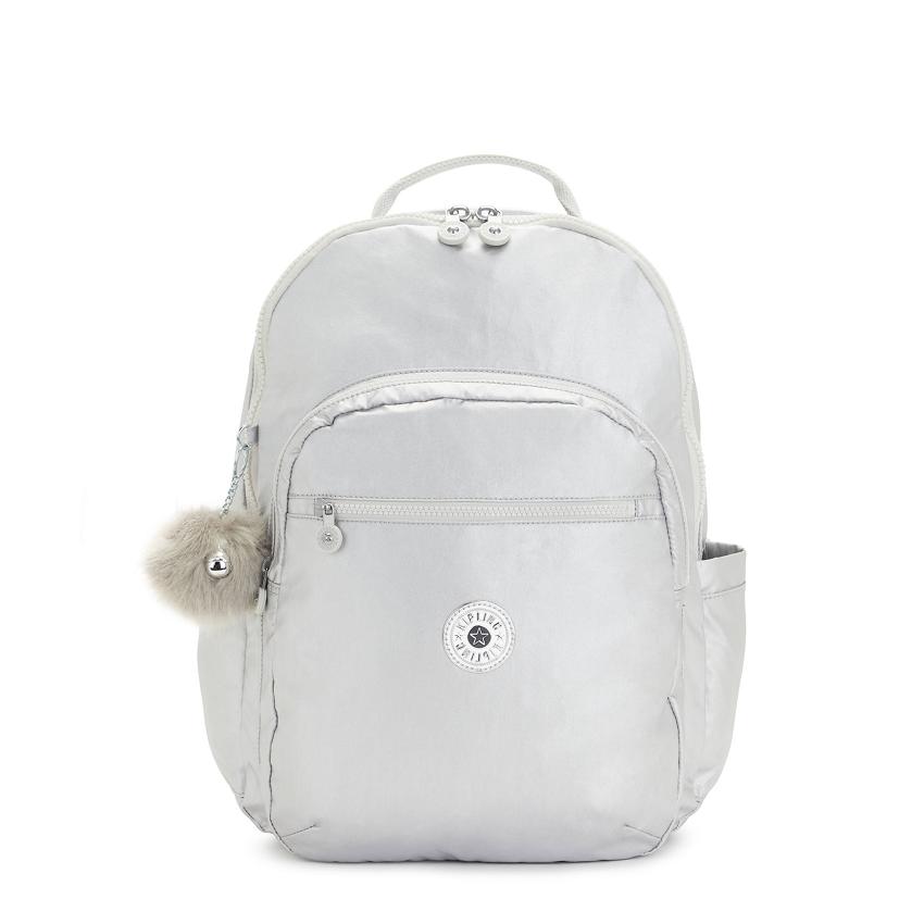 Kipling Seoul Extra Large Metallic Backpacks Metal | UKKi1356F