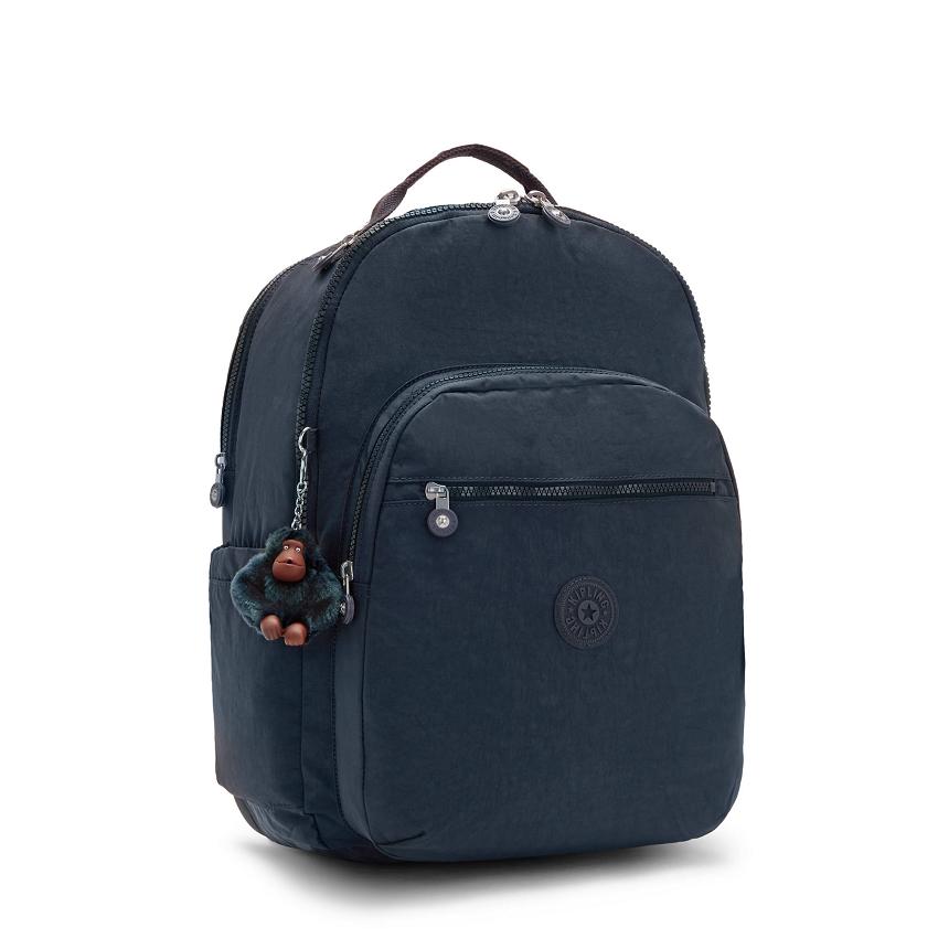 Kipling Seoul Extra Large School Backpacks Blue | UKKi2169Y