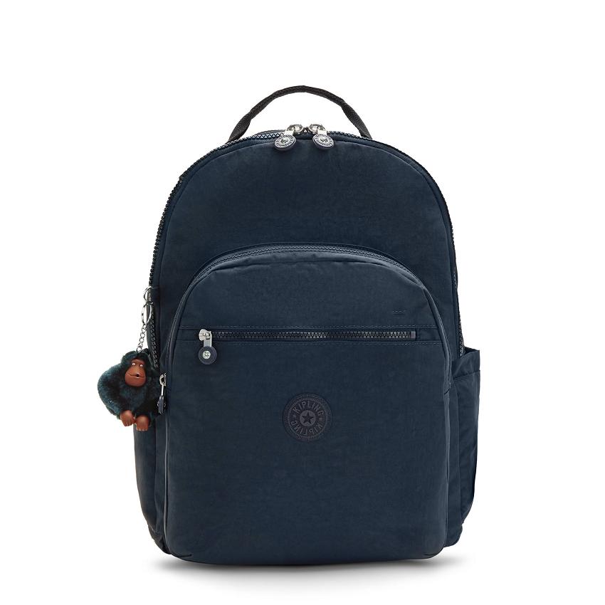 Kipling Seoul Extra Large School Backpacks Blue | UKKi2169Y