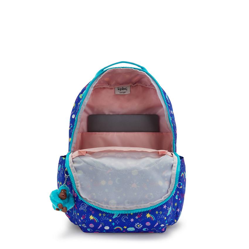 Kipling Seoul Large Laptop Backpacks Blue | UKKi2096V