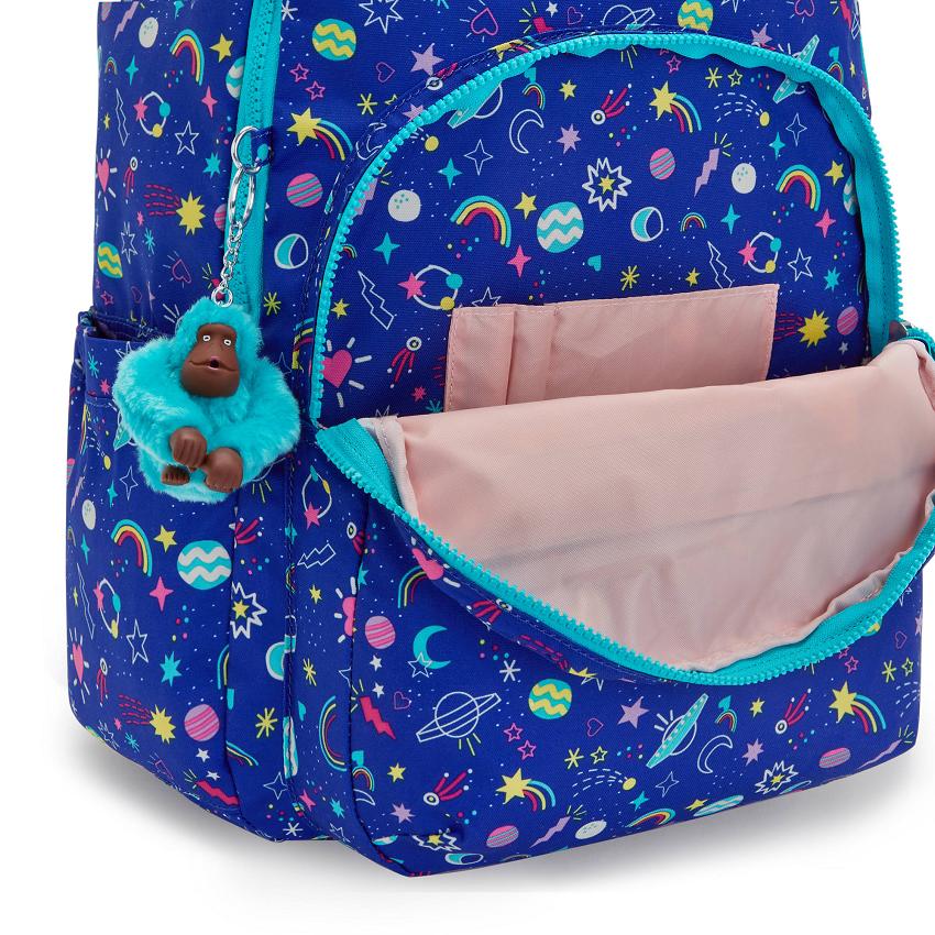 Kipling Seoul Large Laptop Backpacks Blue | UKKi2096V