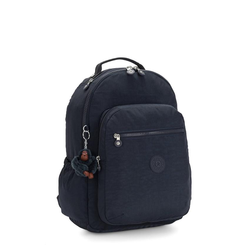 Kipling Seoul Large Laptop Backpacks Blue | UKKi2099M