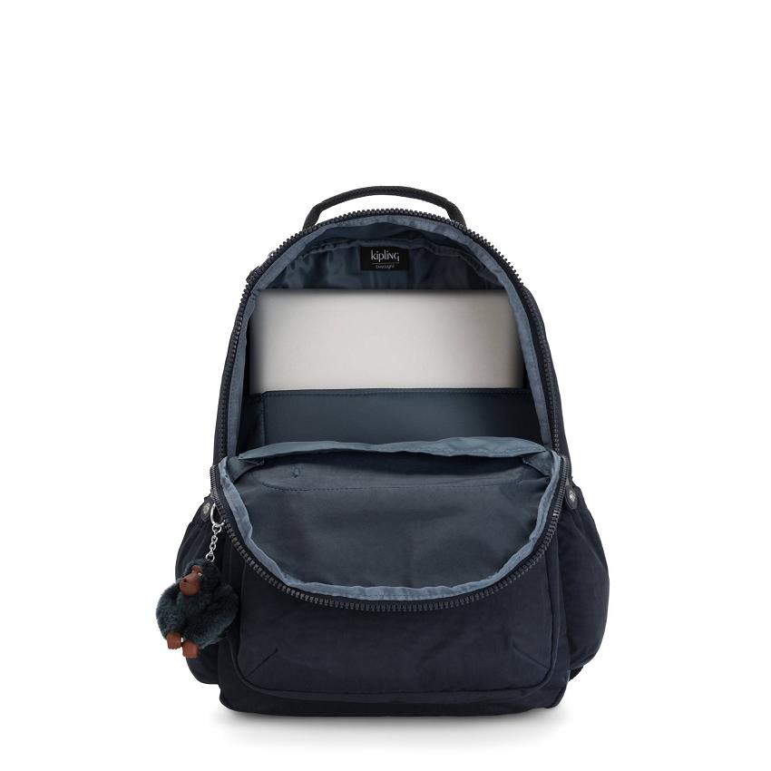 Kipling Seoul Large Laptop Backpacks Blue | UKKi2099M