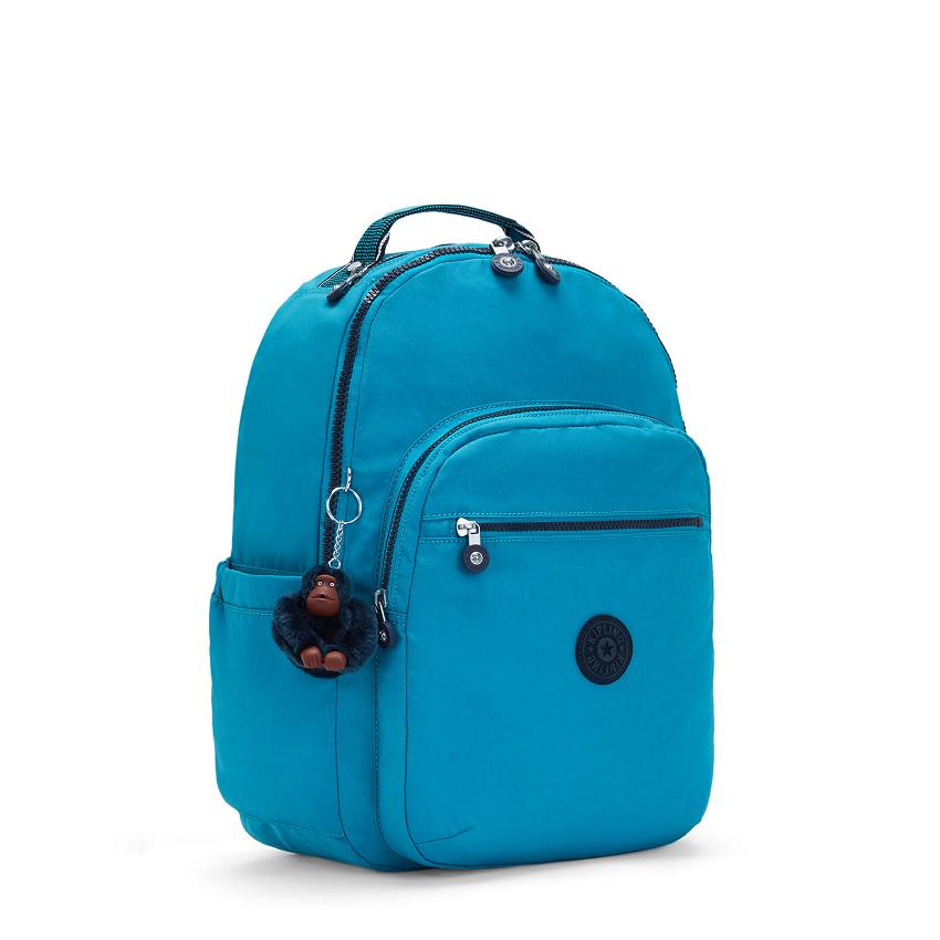 Kipling Seoul Large Laptop Backpacks Green | UKKi2093L