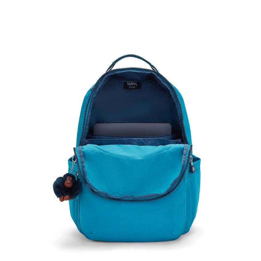 Kipling Seoul Large Laptop Backpacks Green | UKKi2093L