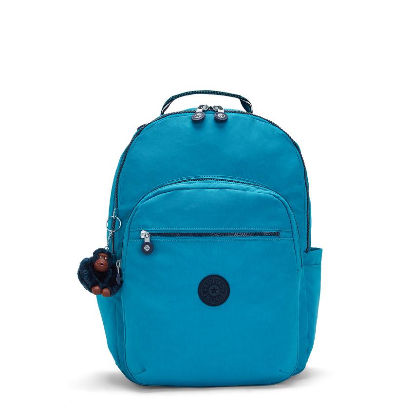 Kipling Seoul Large Laptop Backpacks Green | UKKi2093L