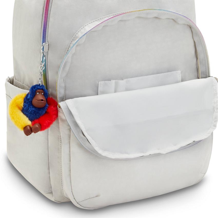 Kipling Seoul Large Laptop Backpacks Grey Multicolor | UKKi2097B