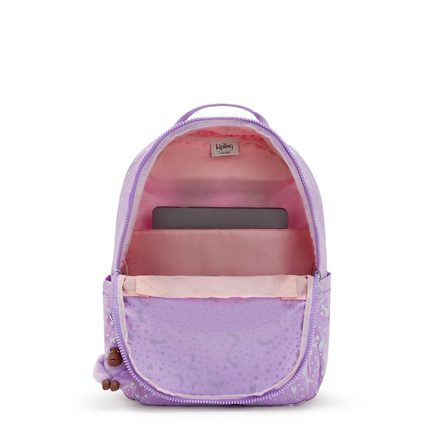 Kipling Seoul Large Laptop Backpacks Metal | UKKi2095C
