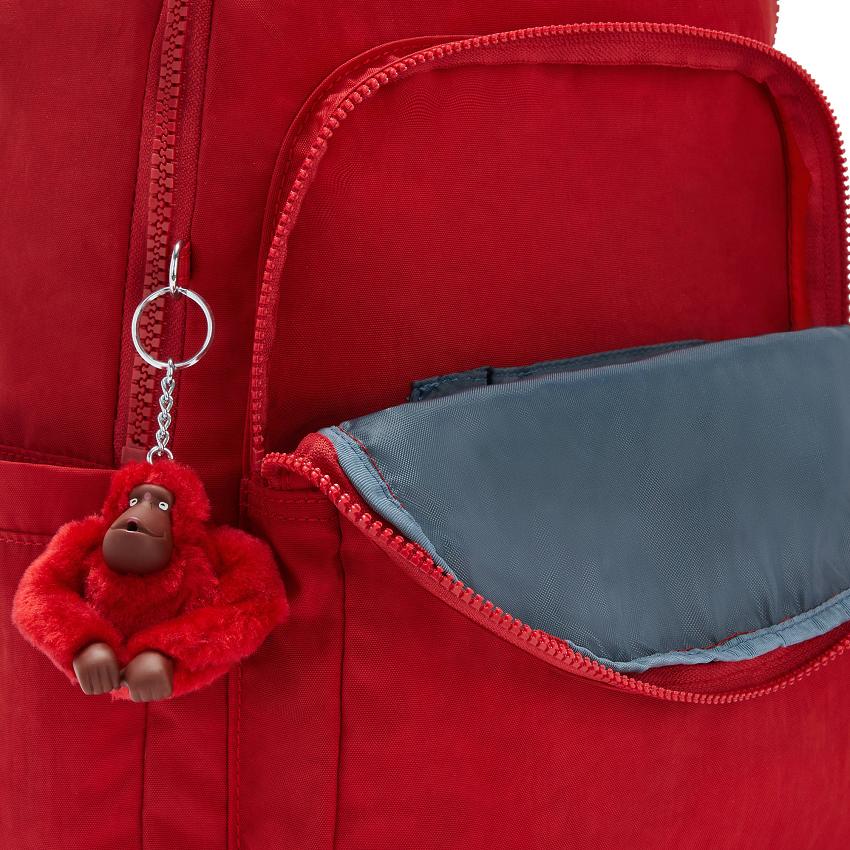 Kipling Seoul Large Laptop Backpacks Red | UKKi2103G