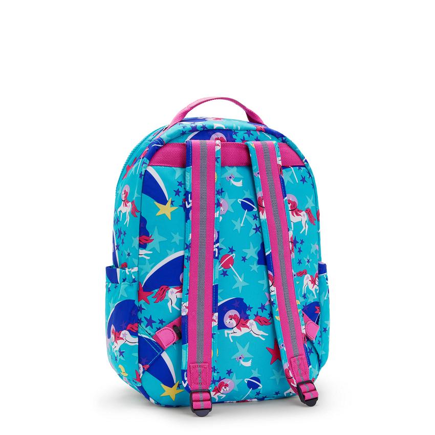 Kipling Seoul Large Laptop Backpacks Turquoise | UKKi2102F