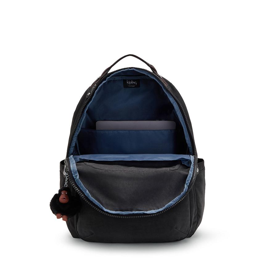Kipling Seoul Large School Backpacks Black | UKKi2174S