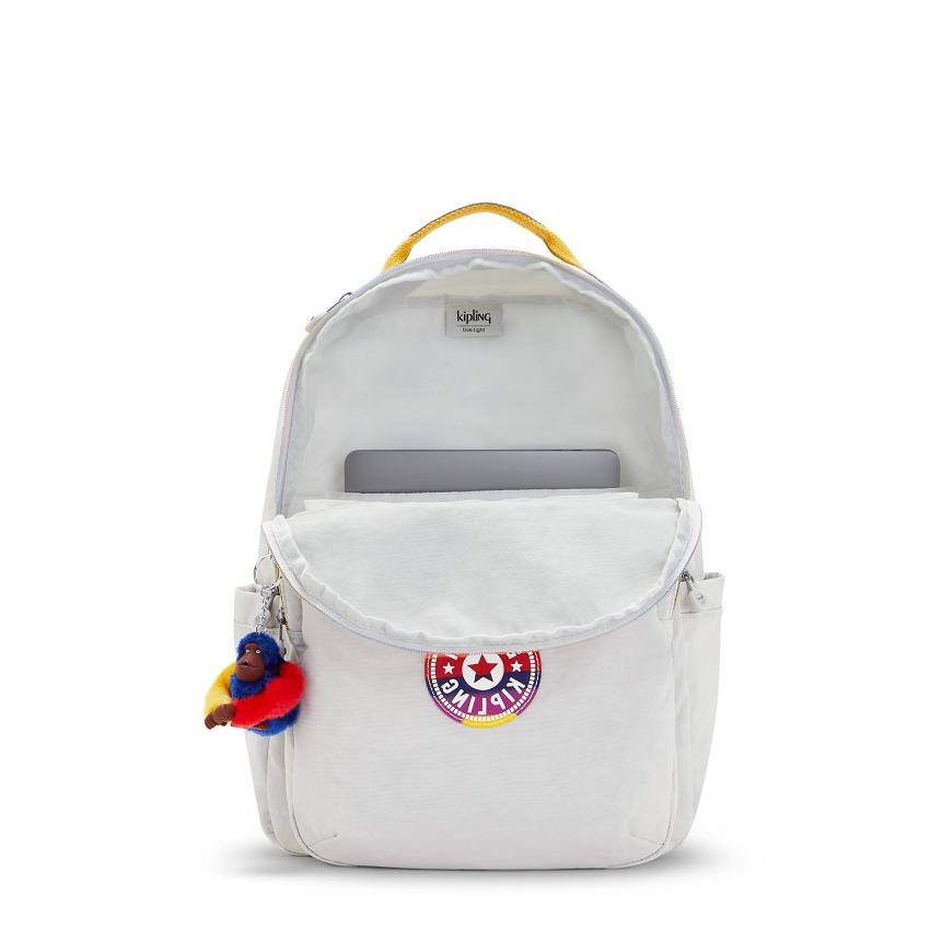 Kipling Seoul Large School Backpacks Grey Multicolor | UKKi2173A