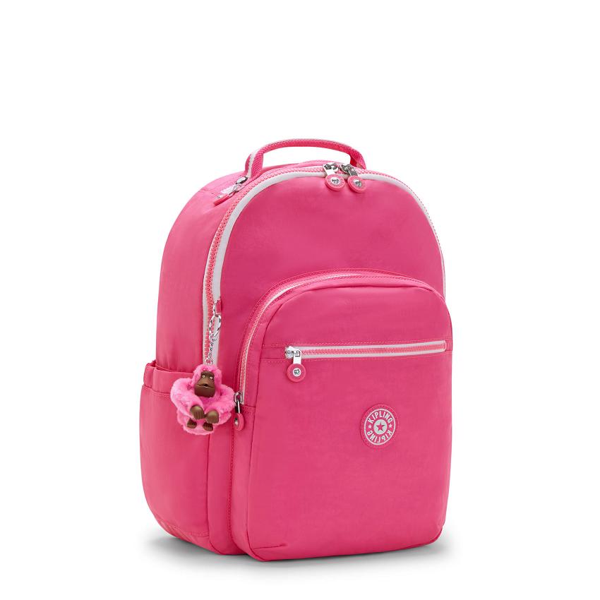 Kipling Seoul Large School Backpacks Pink | UKKi2178K