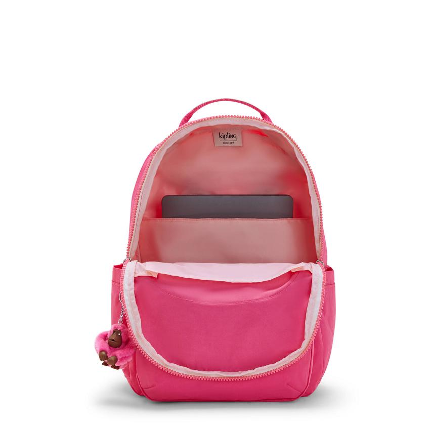 Kipling Seoul Large School Backpacks Pink | UKKi2178K