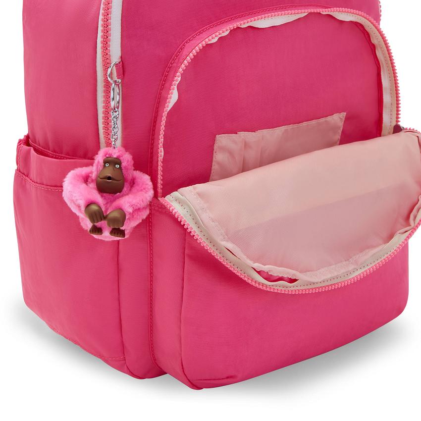 Kipling Seoul Large School Backpacks Pink | UKKi2178K
