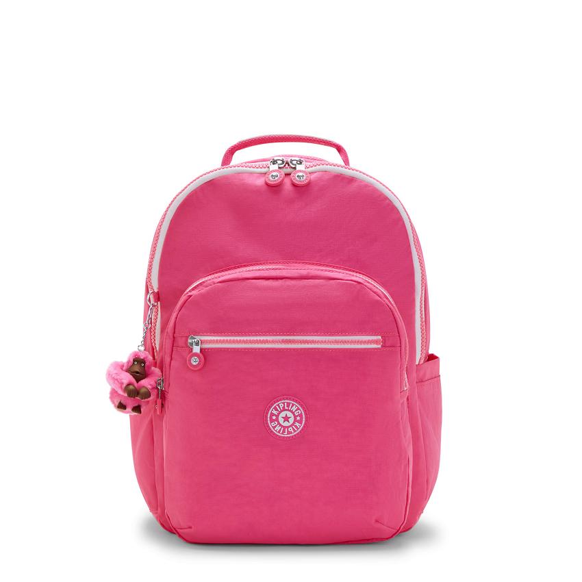 Kipling Seoul Large School Backpacks Pink | UKKi2178K
