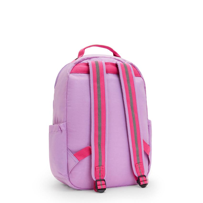 Kipling Seoul Large School Backpacks Purple | UKKi2176H