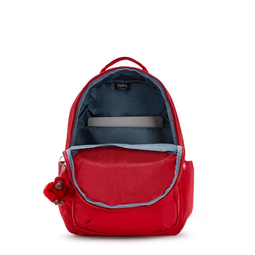 Kipling Seoul Large School Backpacks Red | UKKi2181C
