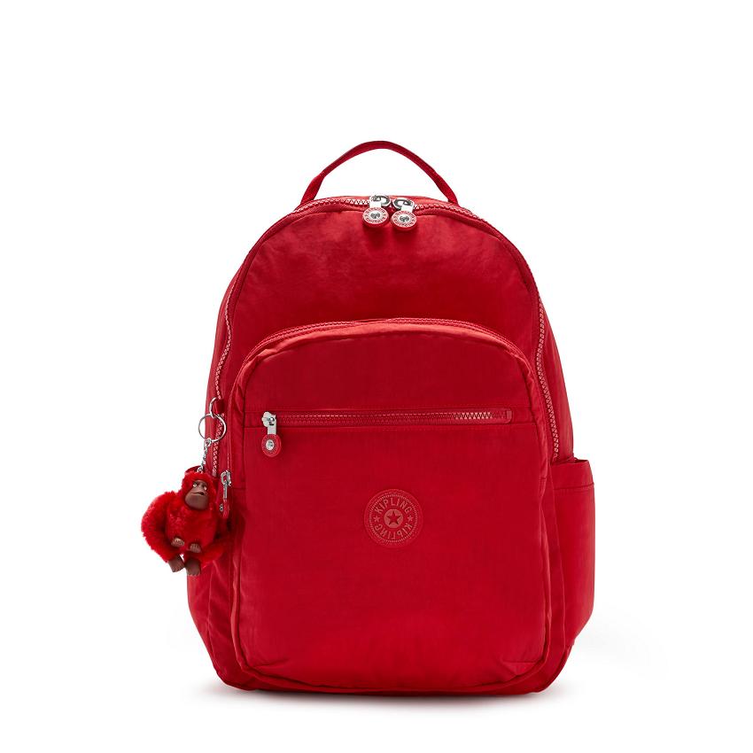 Kipling Seoul Large School Backpacks Red | UKKi2181C