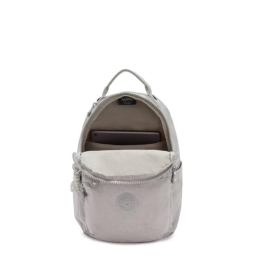 Kipling Seoul Small School Backpacks Grey | UKKi2187M
