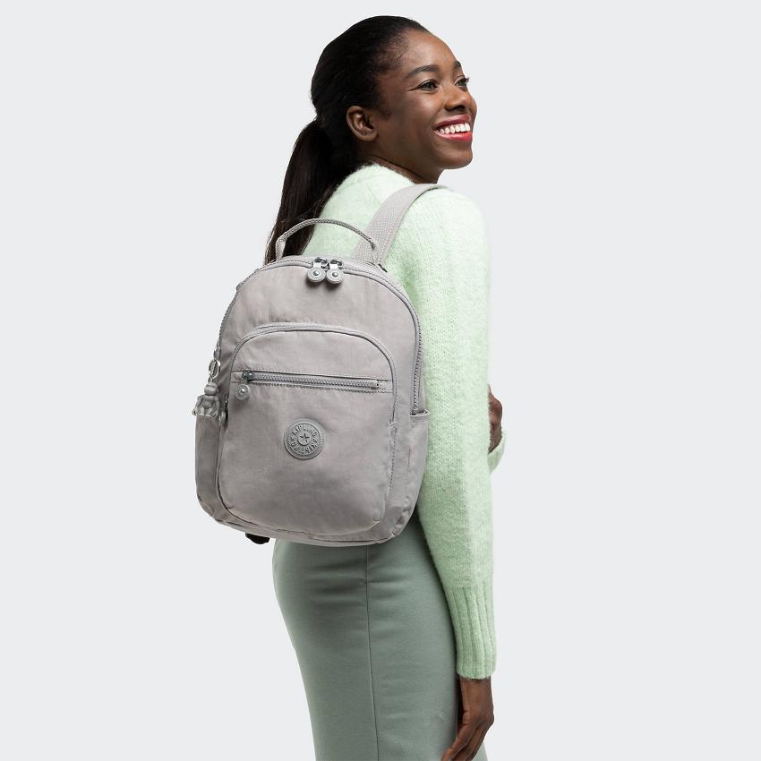 Kipling Seoul Small School Backpacks Grey | UKKi2187M