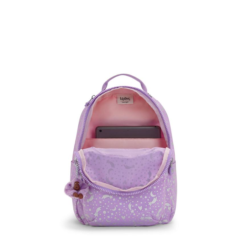 Kipling Seoul Small Travel Backpacks Metal | UKKi1451I