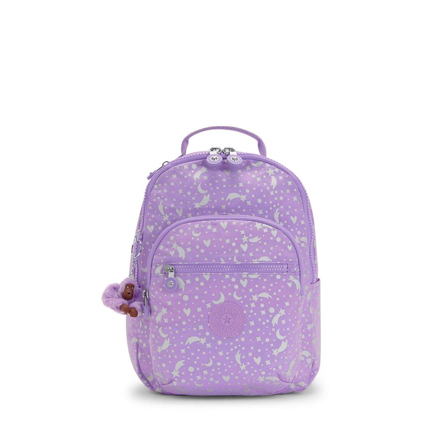 Kipling Seoul Small Travel Backpacks Metal | UKKi1451I