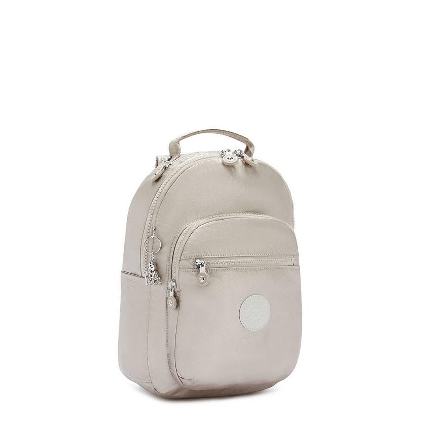 Kipling Seoul Small Travel Backpacks Metal | UKKi1456F