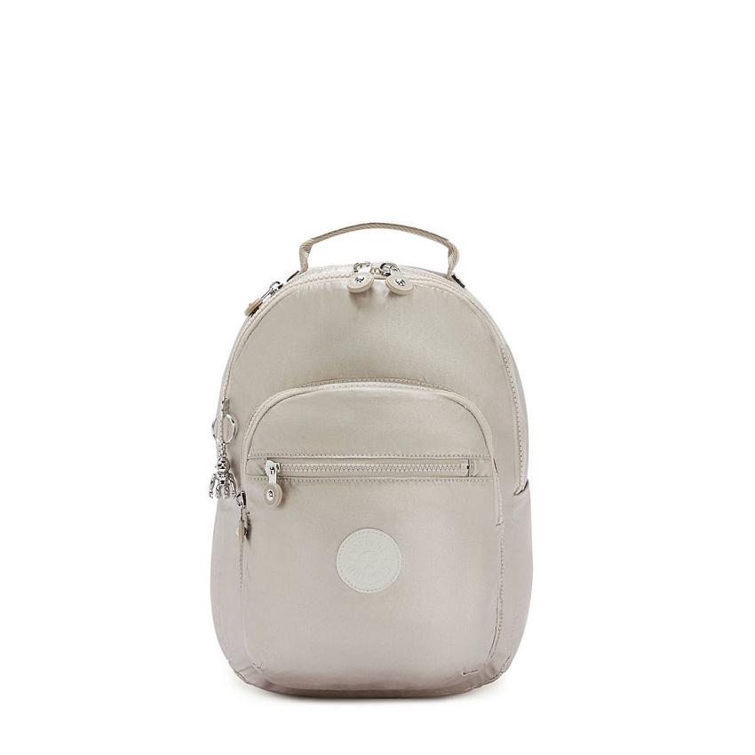 Kipling Seoul Small Travel Backpacks Metal | UKKi1456F