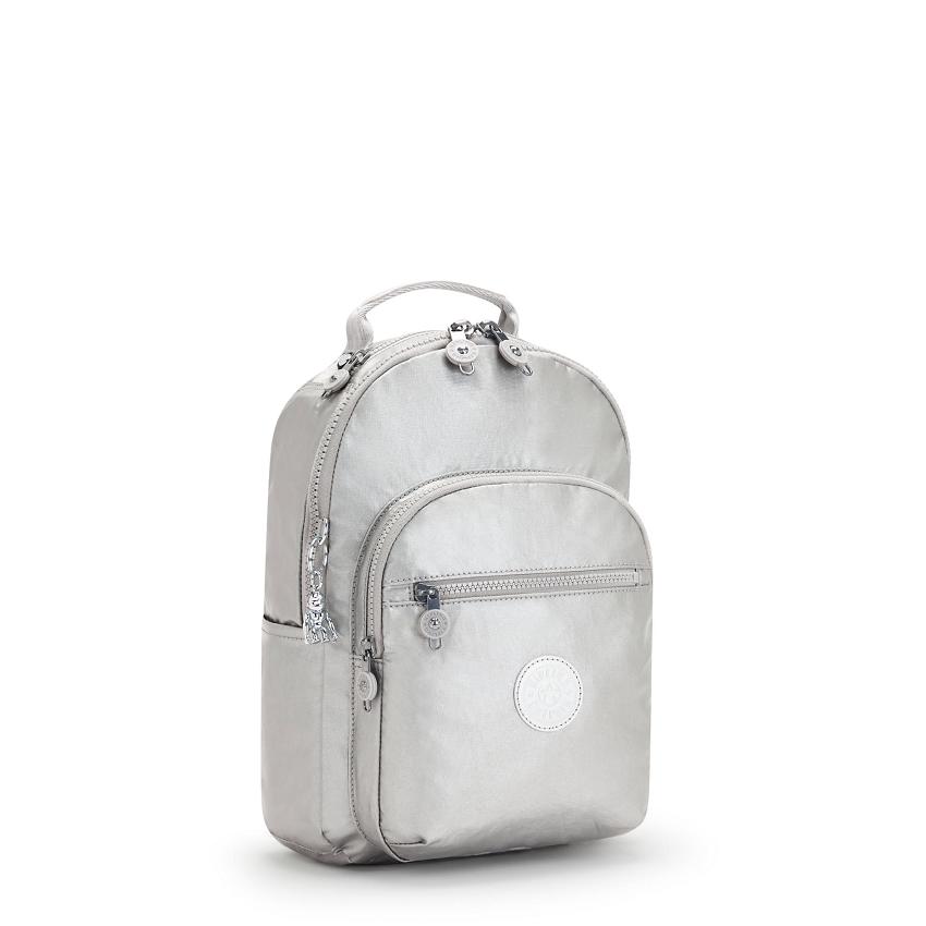Kipling Seoul Small Travel Backpacks Silver | UKKi1450U