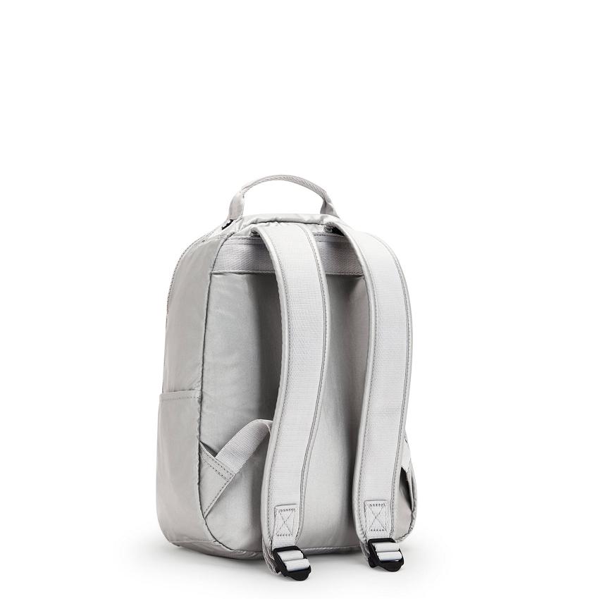 Kipling Seoul Small Travel Backpacks Silver | UKKi1450U