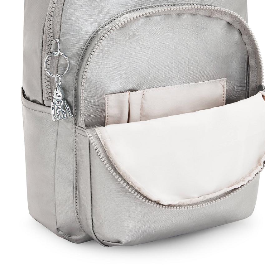 Kipling Seoul Small Travel Backpacks Silver | UKKi1450U