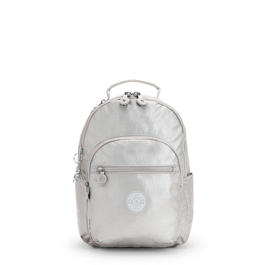Kipling Seoul Small Travel Backpacks Silver | UKKi1450U