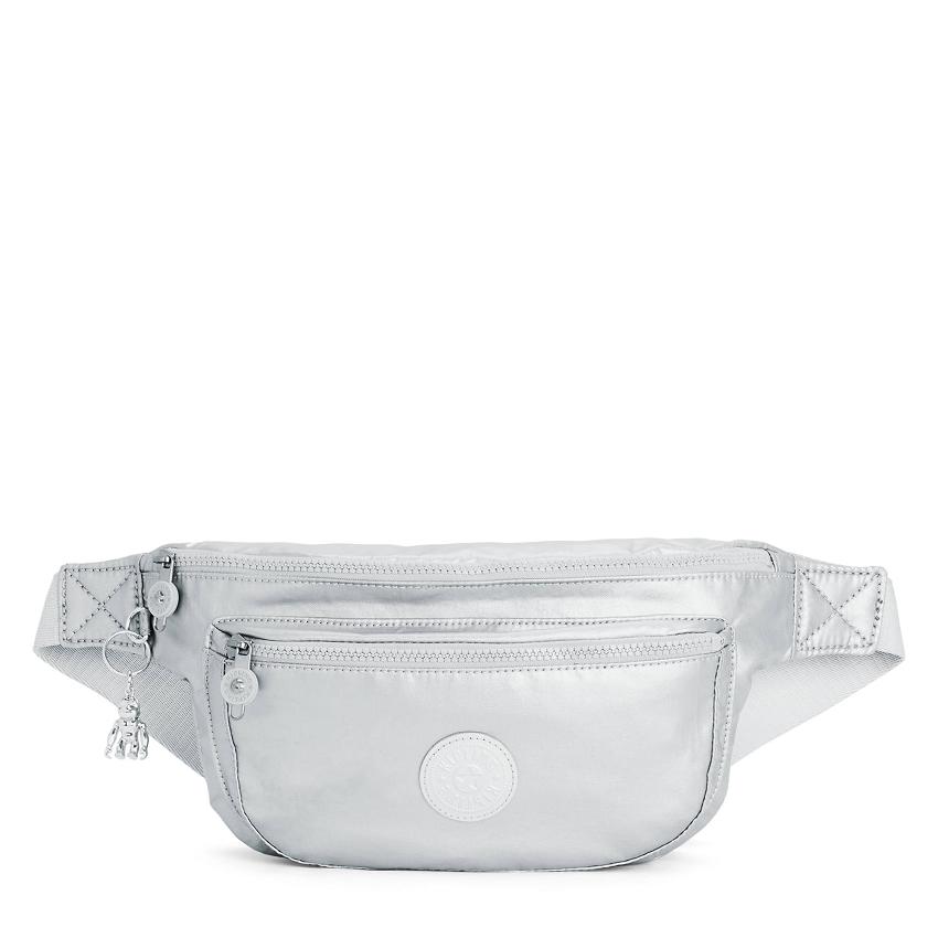 Kipling Yasemina Metallic Handbags Silver | UKKi1815W